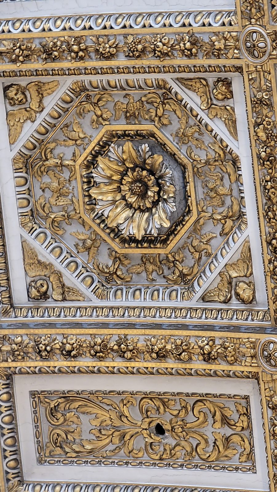 A gold ceiling panel in St. Peter's