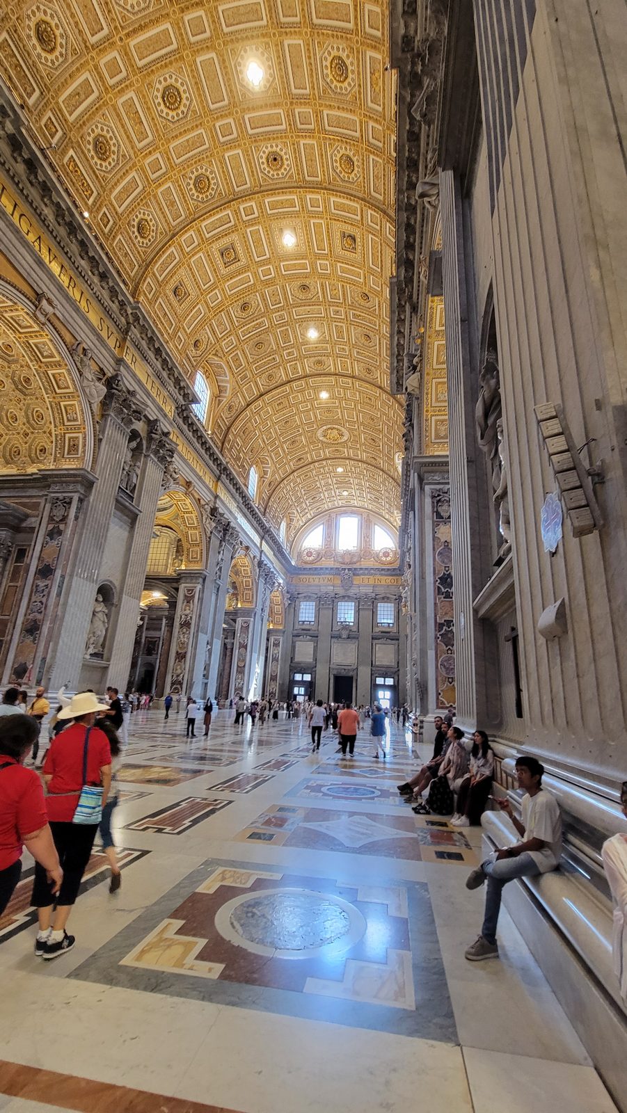 The long nave of St. Peter's