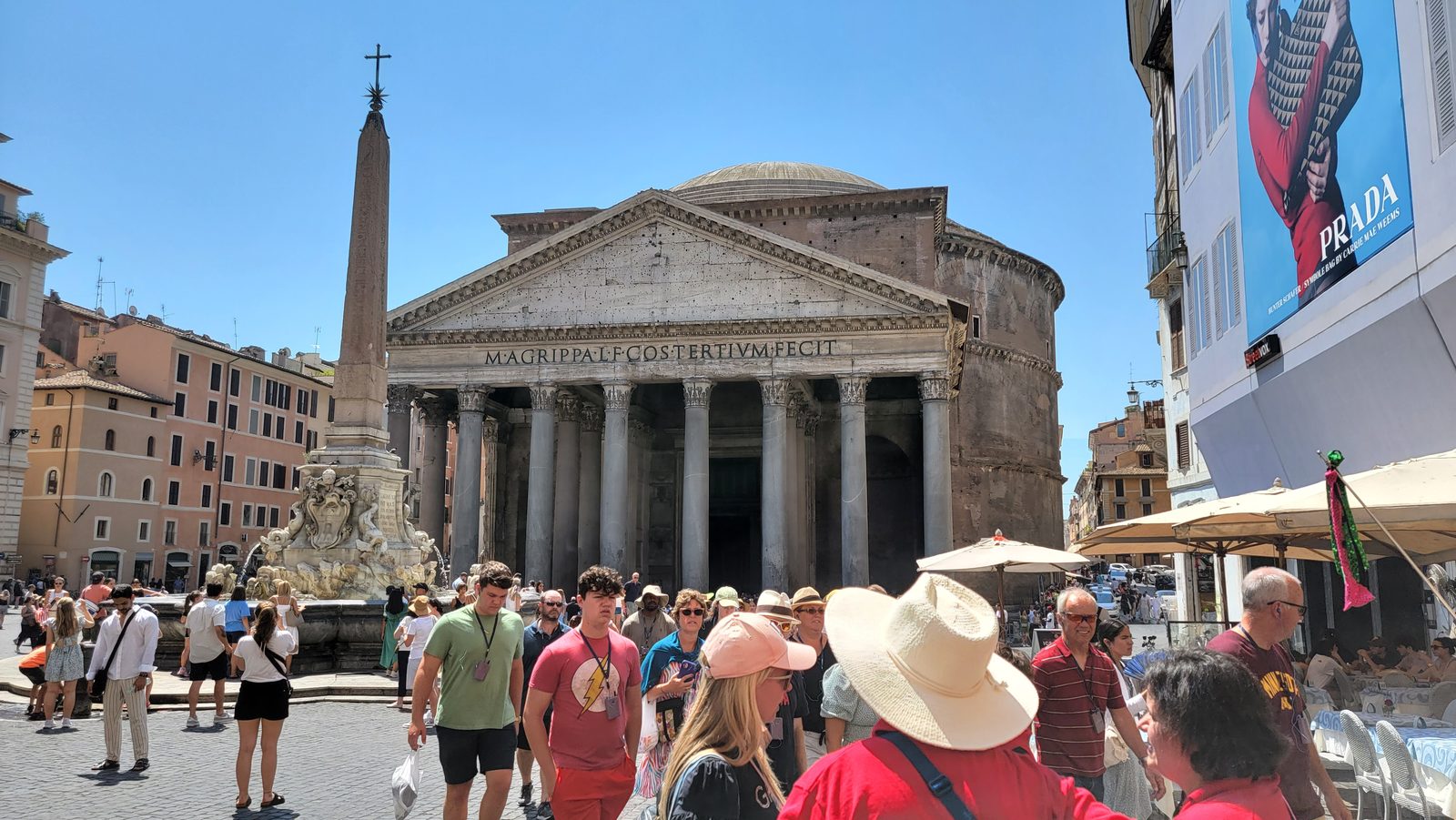 The Pantheon across the piazza