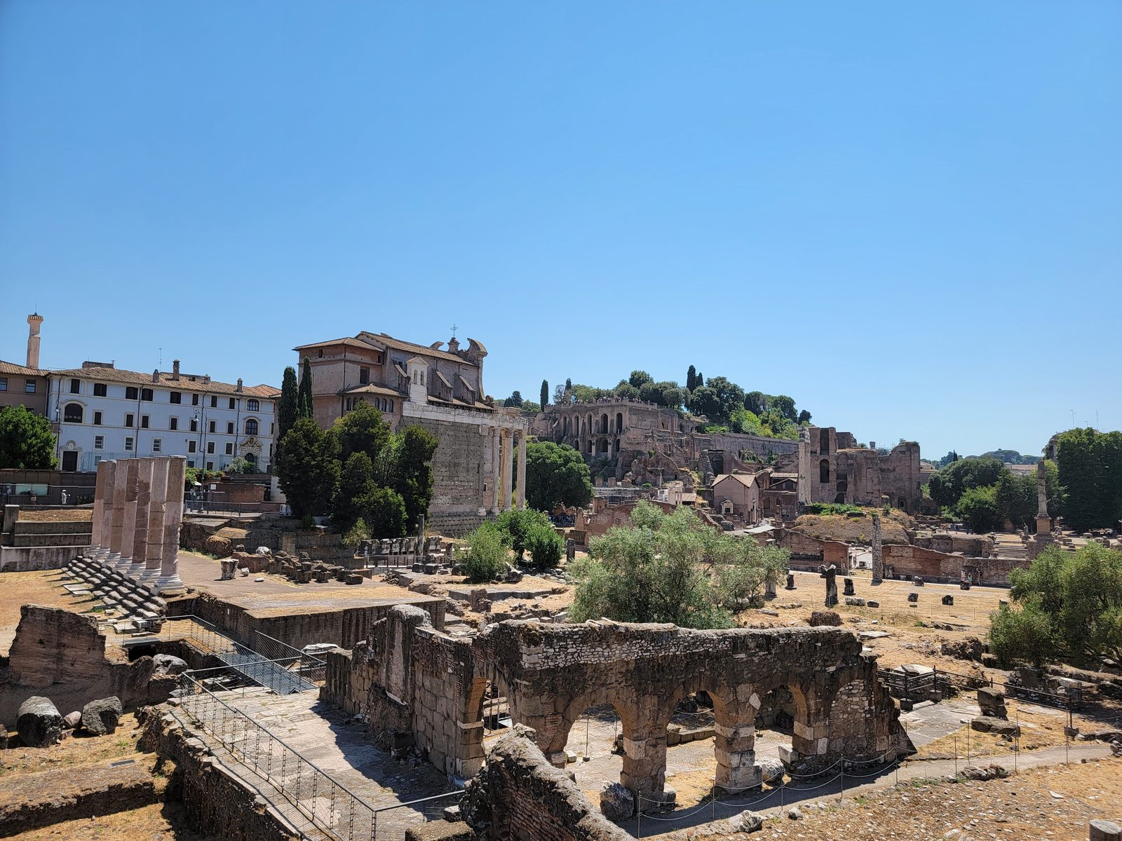 Looking across the Roman Forum