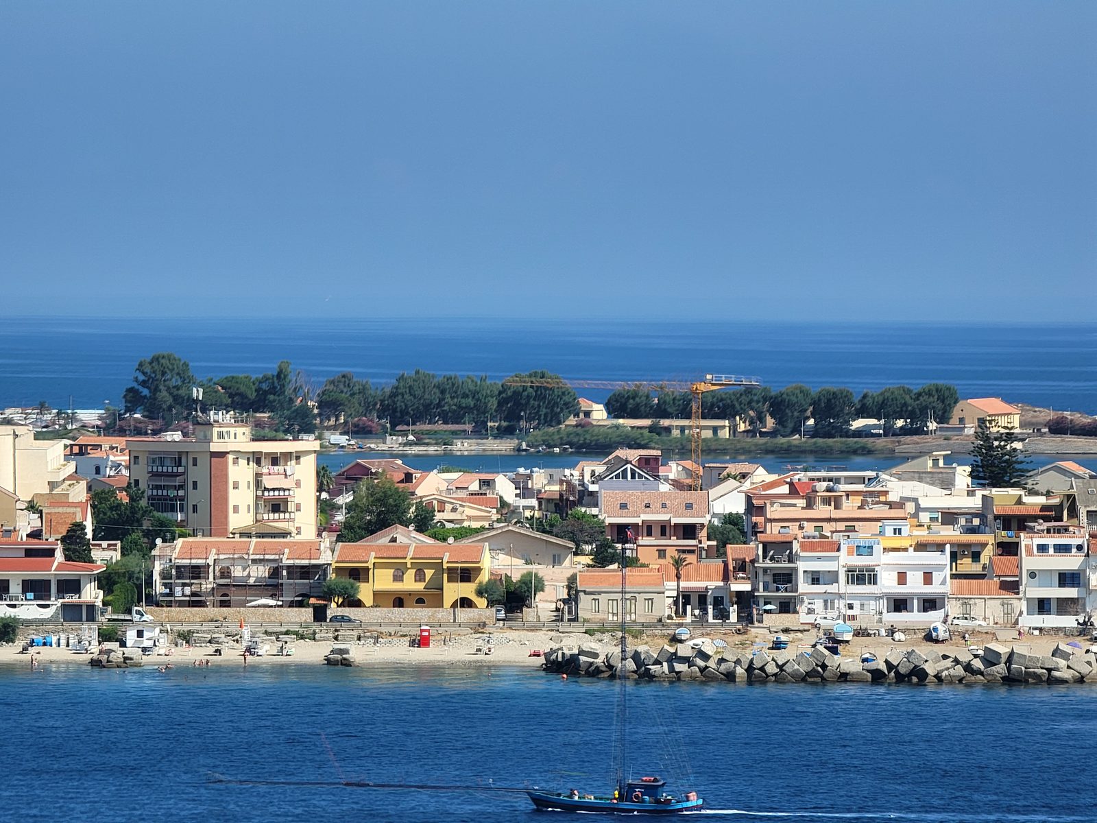 Passing through the Strait of Messina