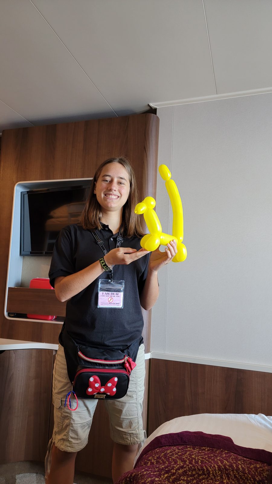 Lisa's balloon dog from family balloon twisting