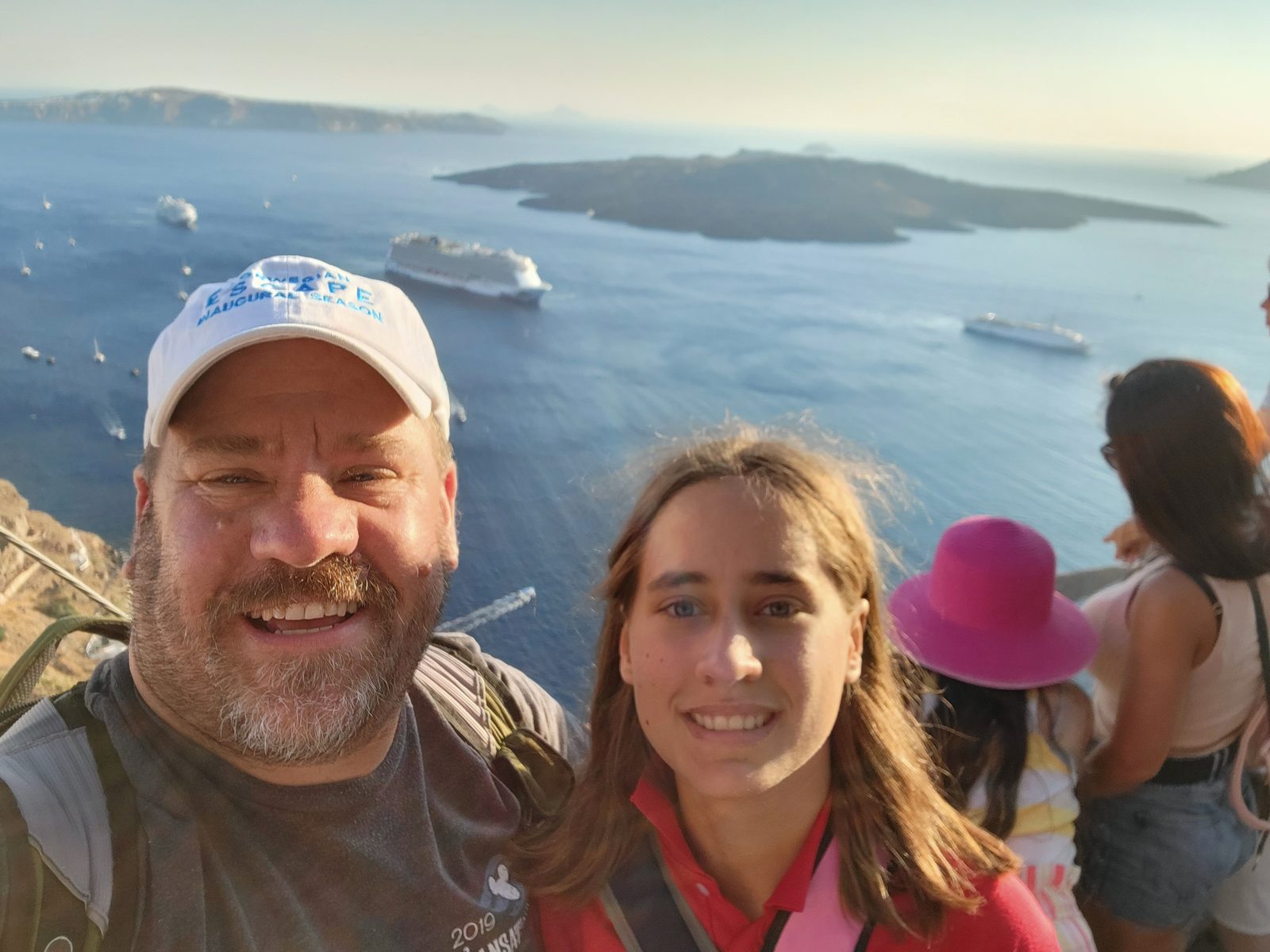 Lisa and me in Fira above the caldera