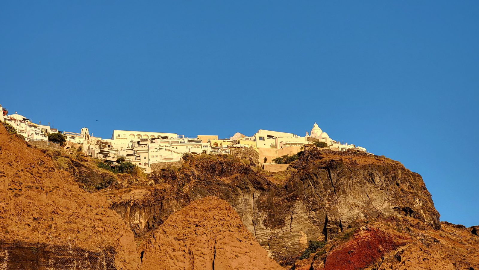 The cliffside town of Fira