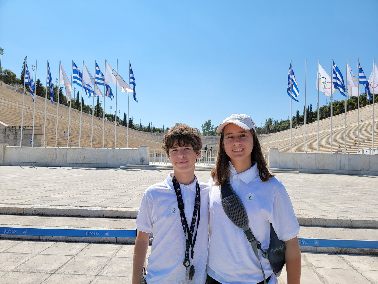 Thomas and Lisa at the Panathenaic Stadium