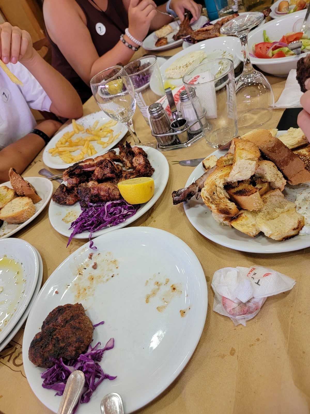 Our table at Taverna Mourouzis