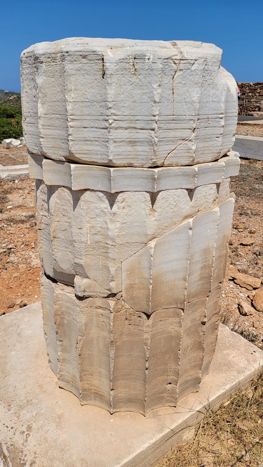 A column drum at the Temple of Poseidon