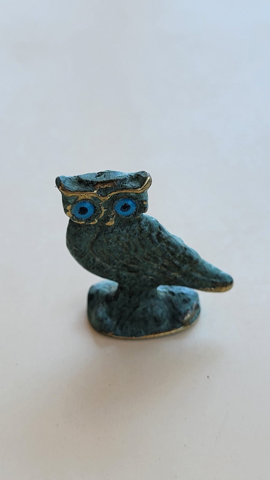 Our Athens tour guide told Lisa that she had beautiful eyes, and bought her an owl, the Greek symbol for the wisdom of Athena.