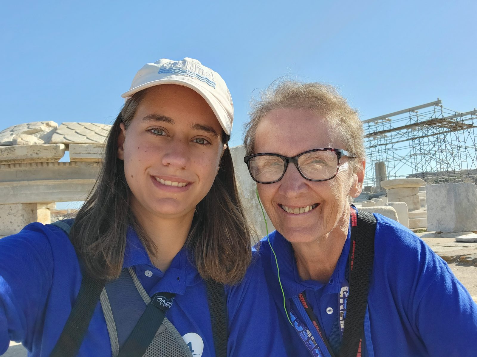 Lisa and Grandma among the ruins
