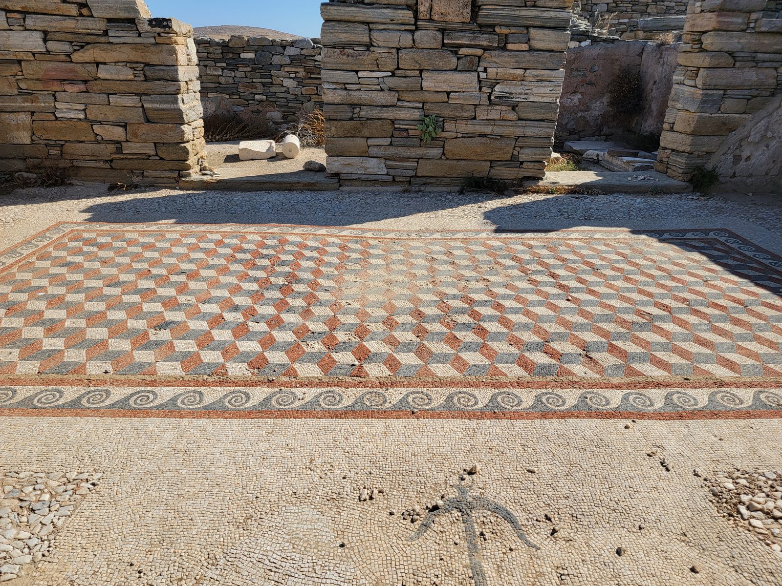 A mosaic floor on Delos