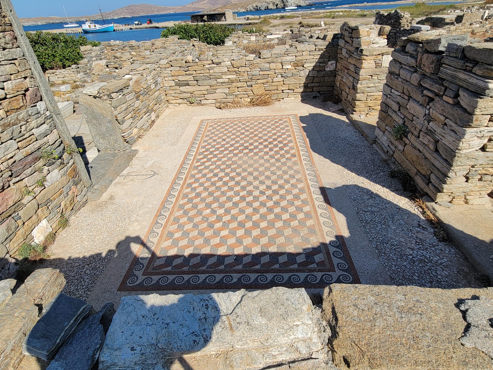 A mosaic floor still in place