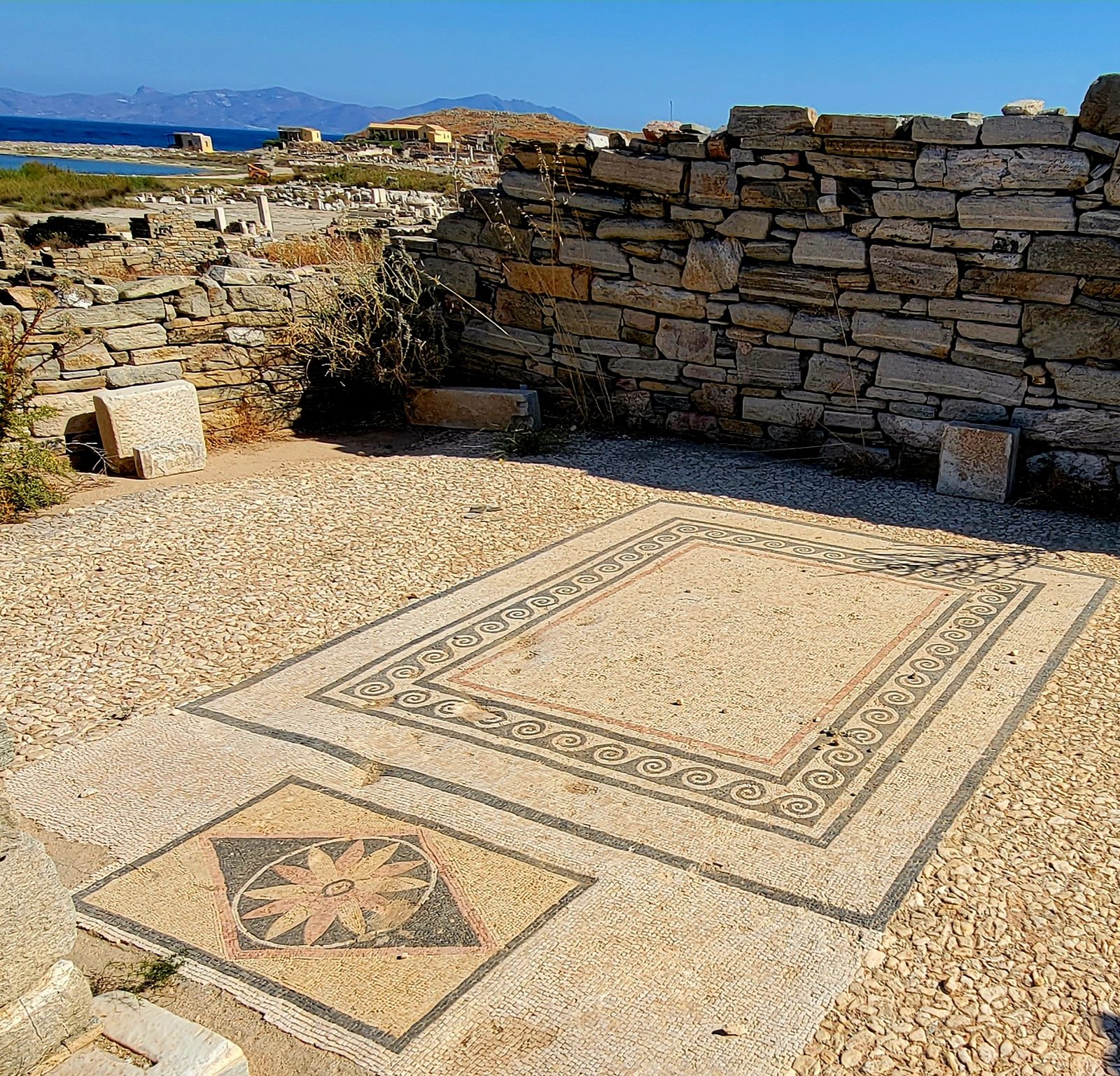 A mosaic floor on Delos