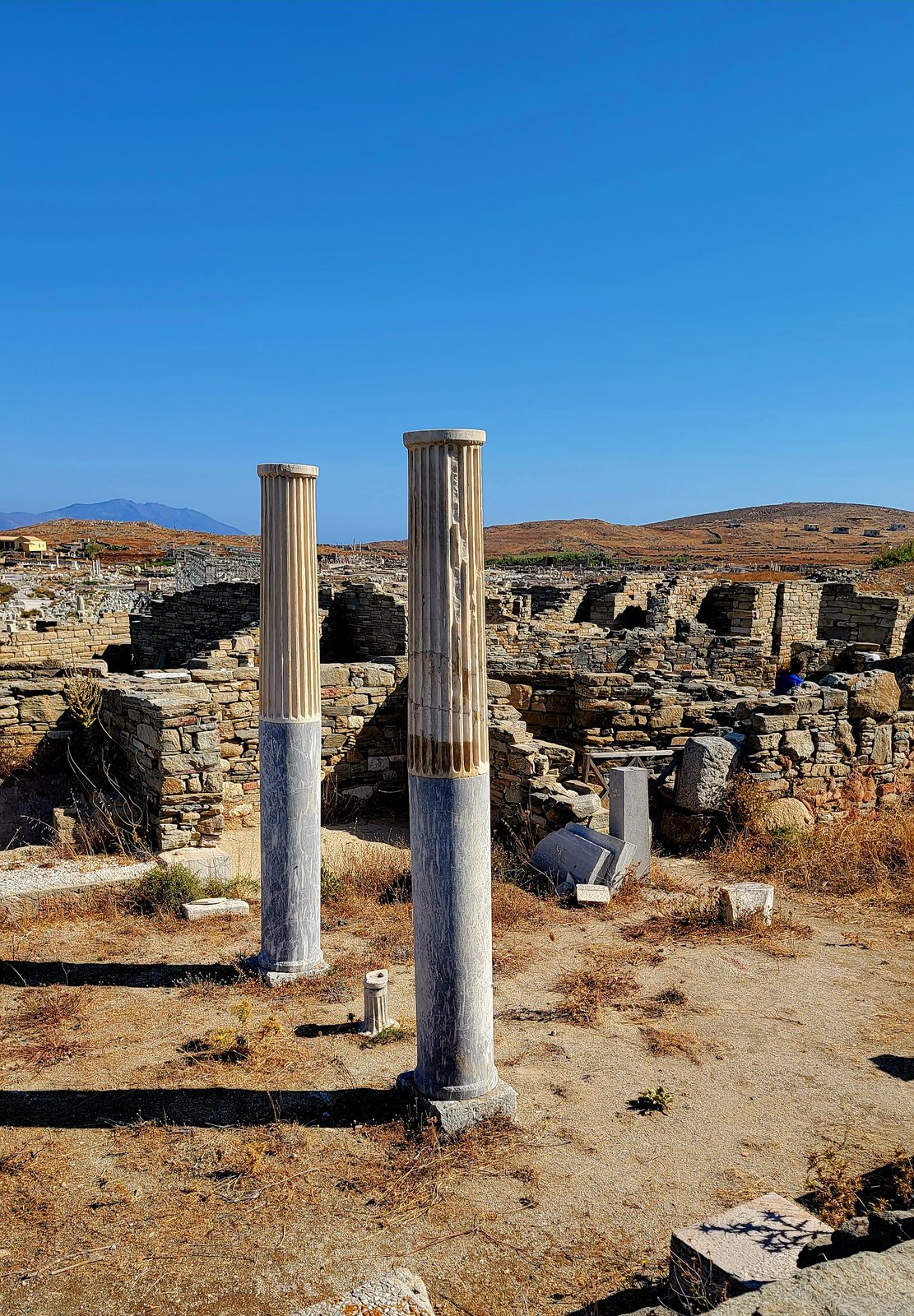 Two columns standing on Delos