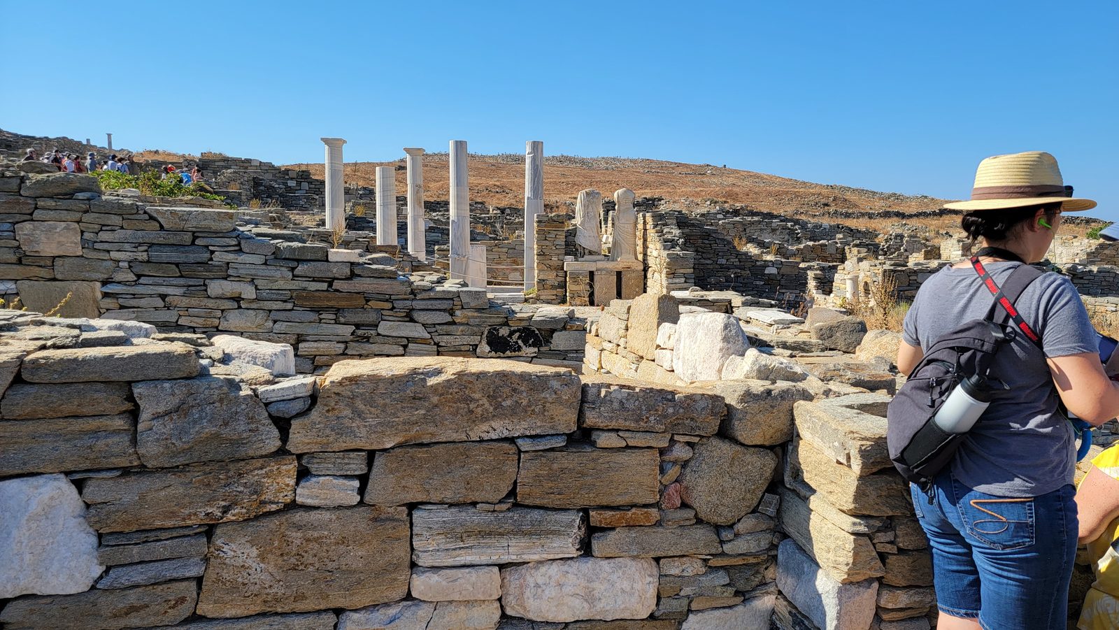 Walking through the ruins on Delos