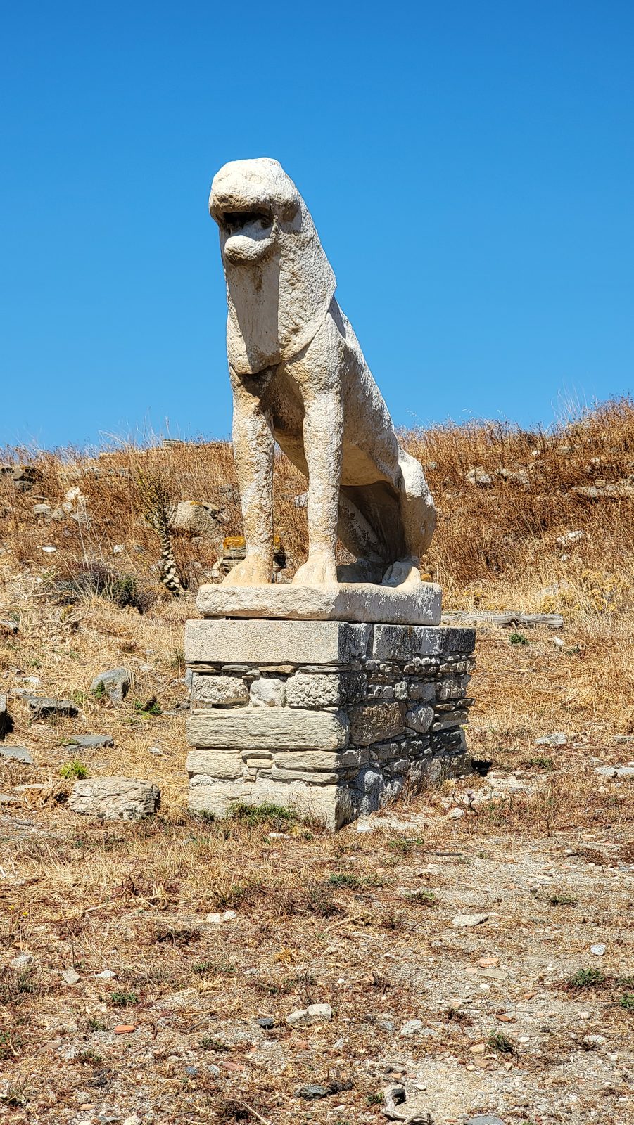 One of the lions on Delos