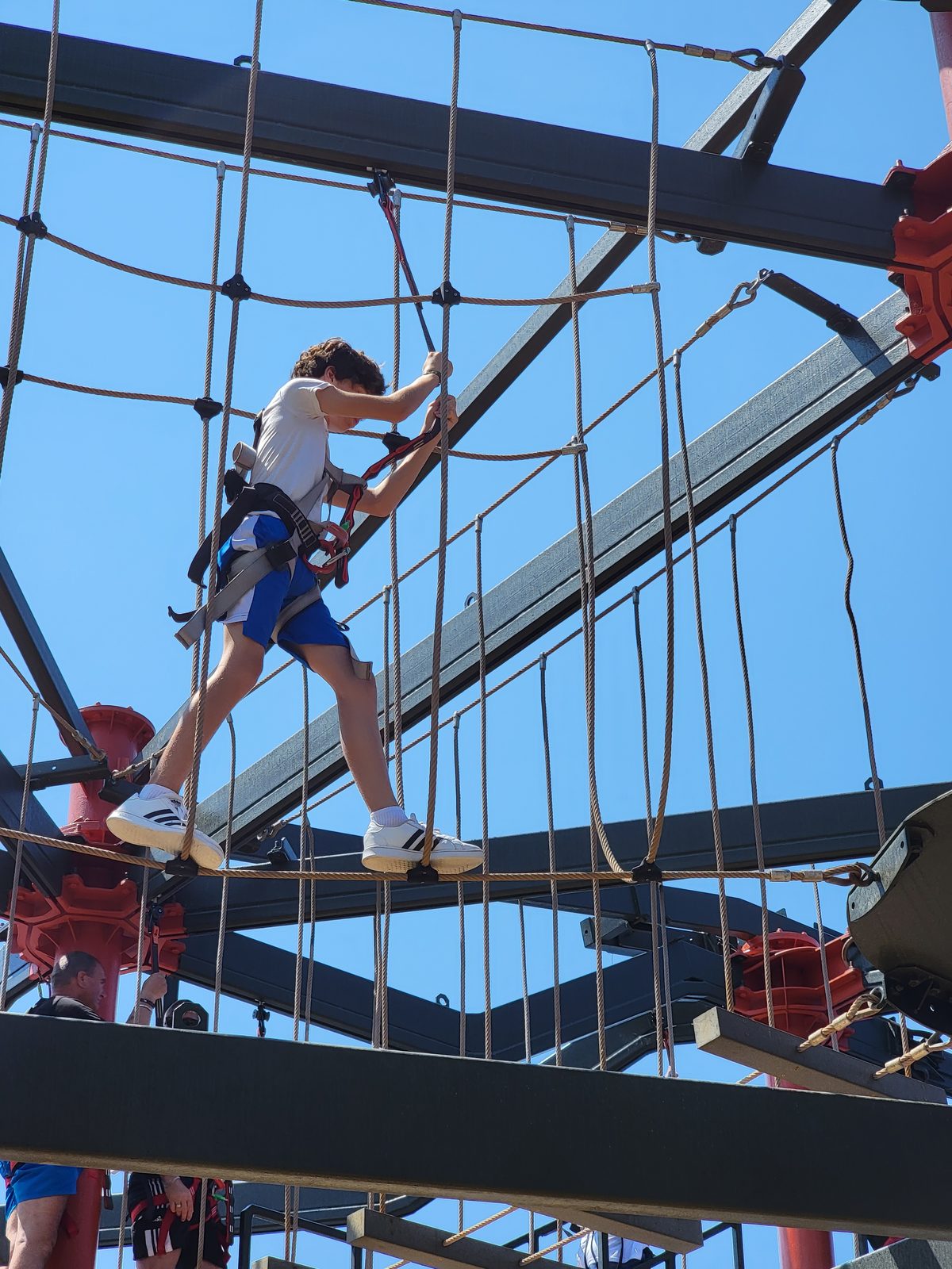 Lisa back on the ropes course