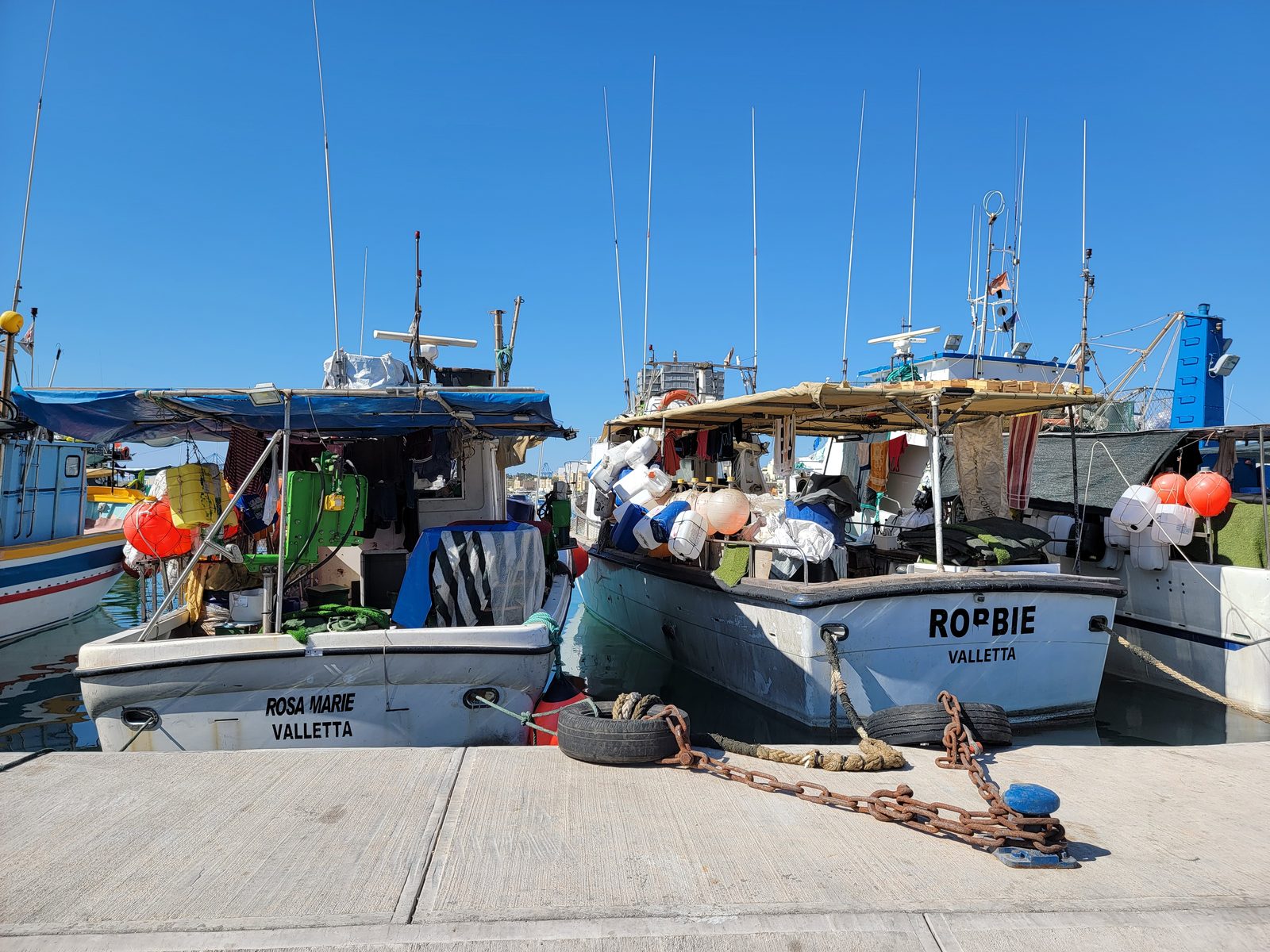 The fishing boat Robbie in Marsaxlokk harbor