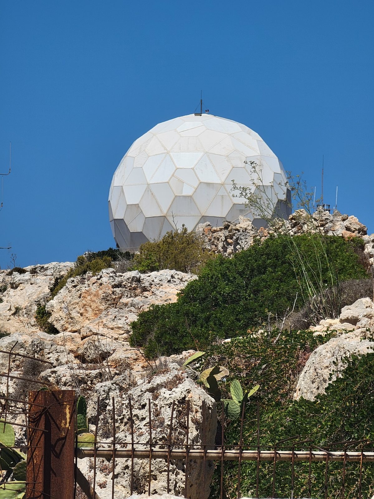 The radar dome above Dingli Cliffs