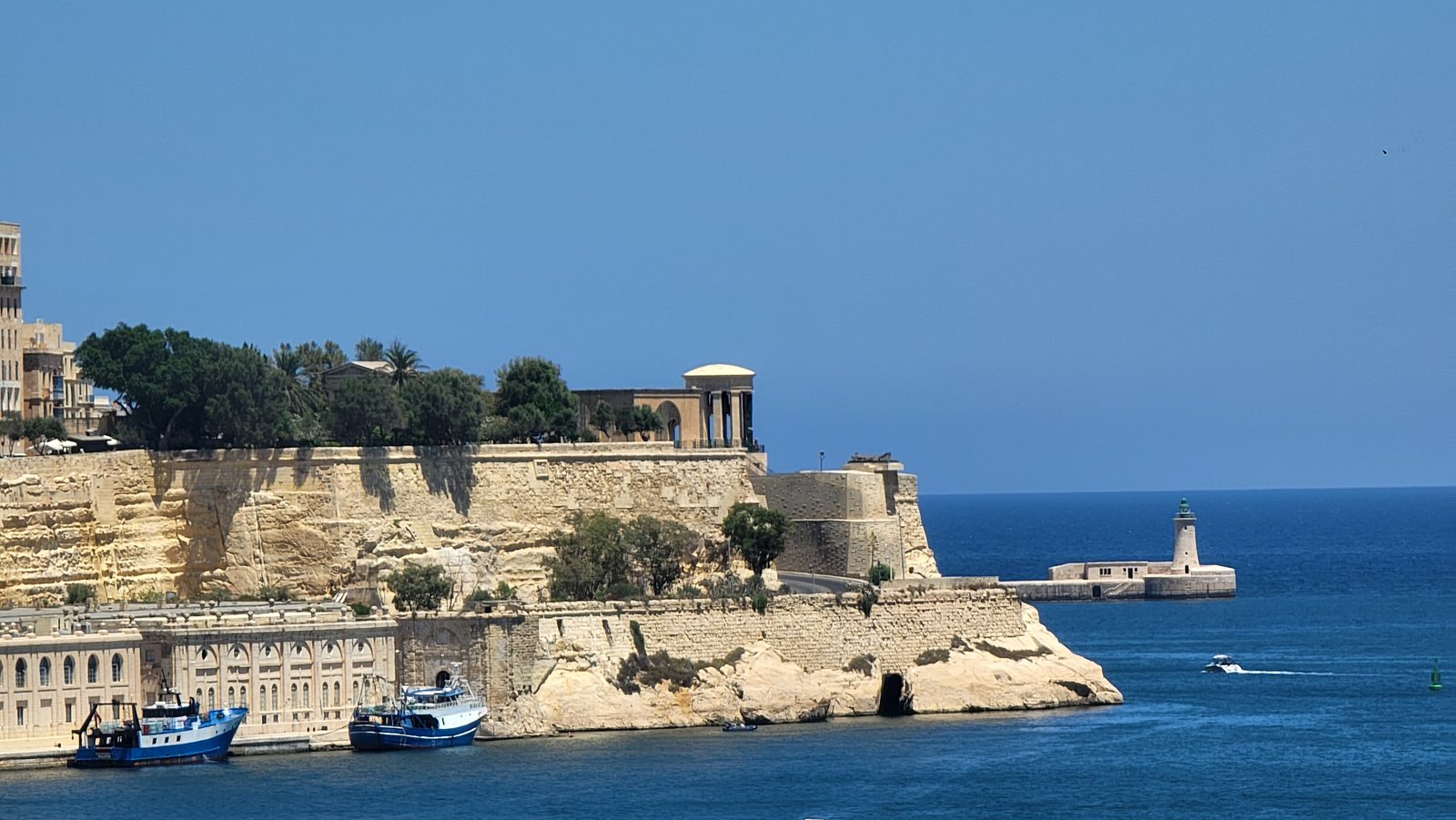 Valletta's bastions from the deck
