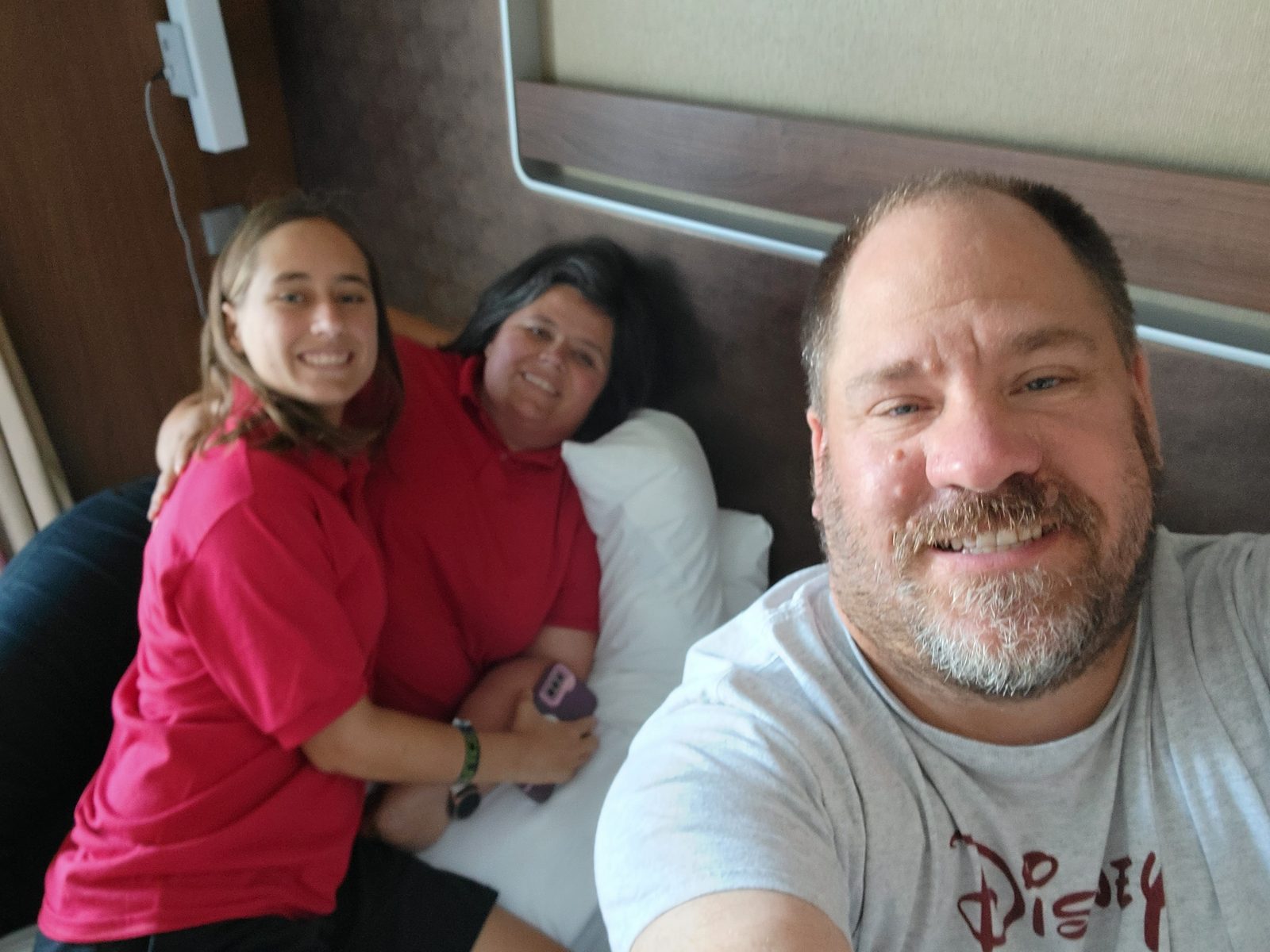 Lisa, Kathy and me in our cabin