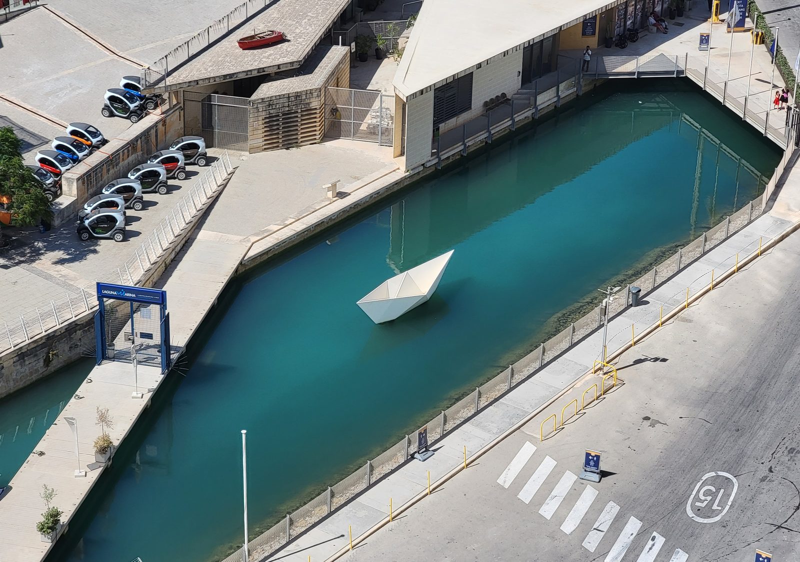 A paper boat adrift in the Grand Harbour