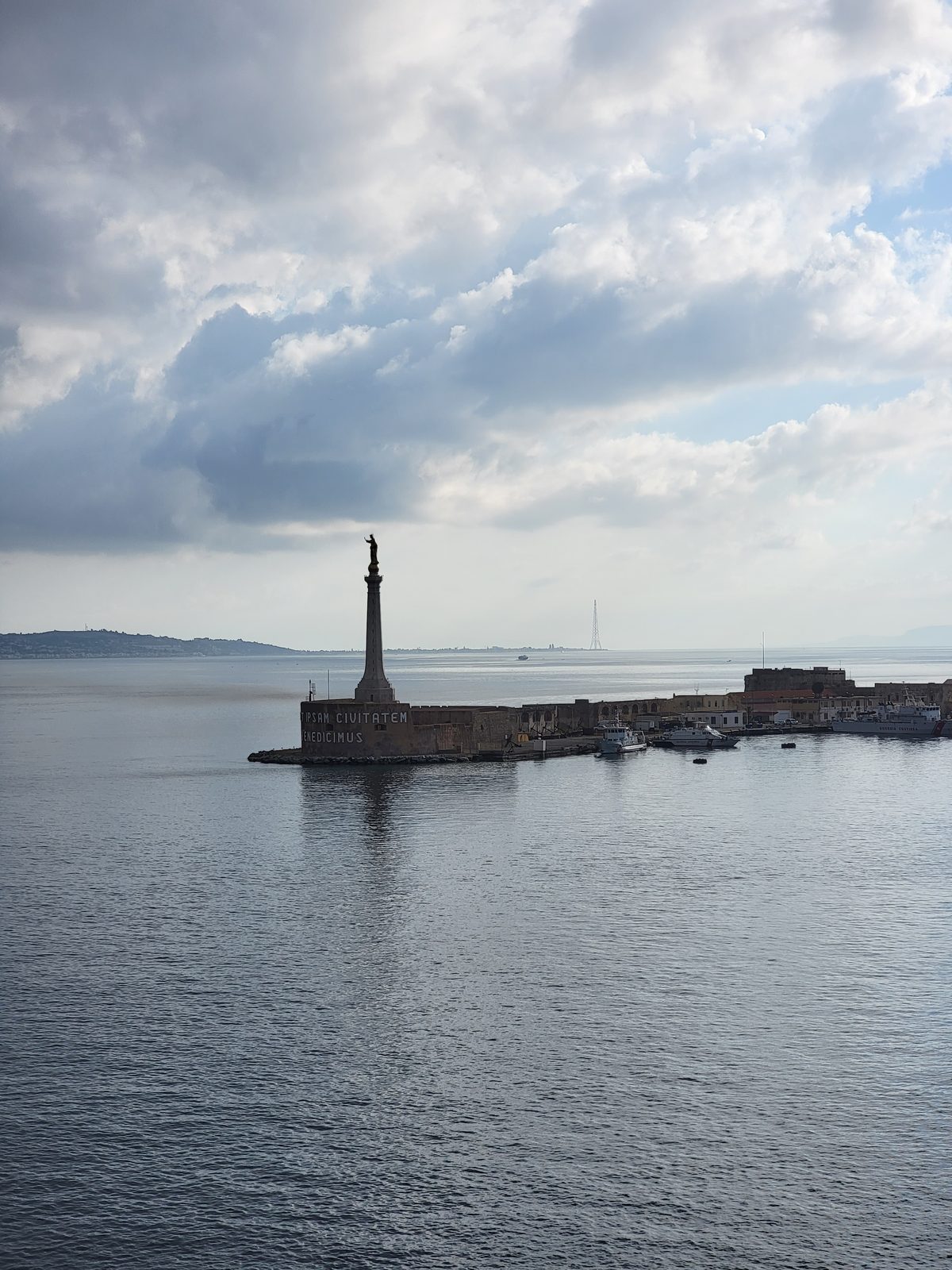 Sailing into the Strait of Messina
