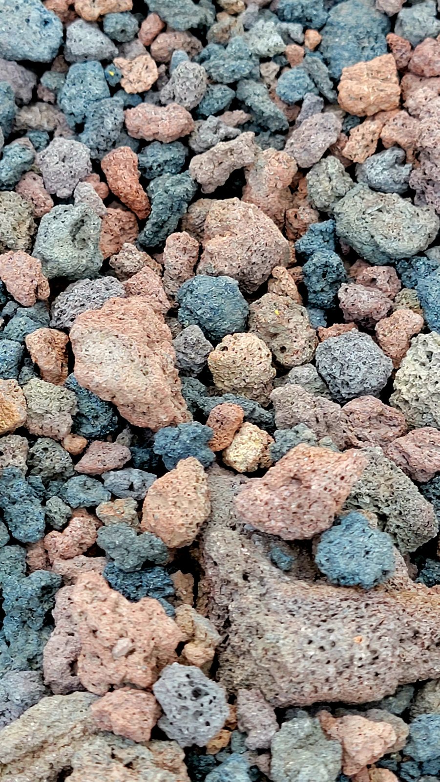 Colorful lava stones on Mount Etna