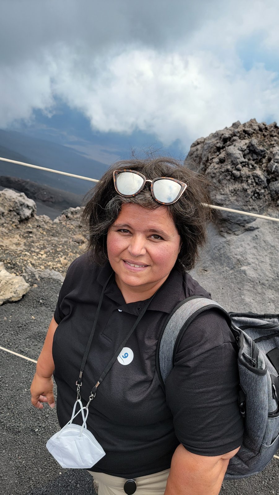 Kathy on Mount Etna