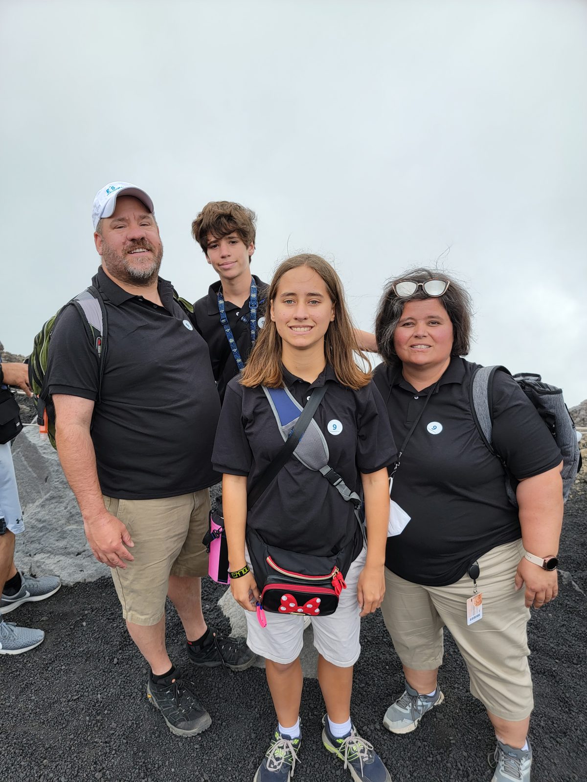 The four of us on Mount Etna