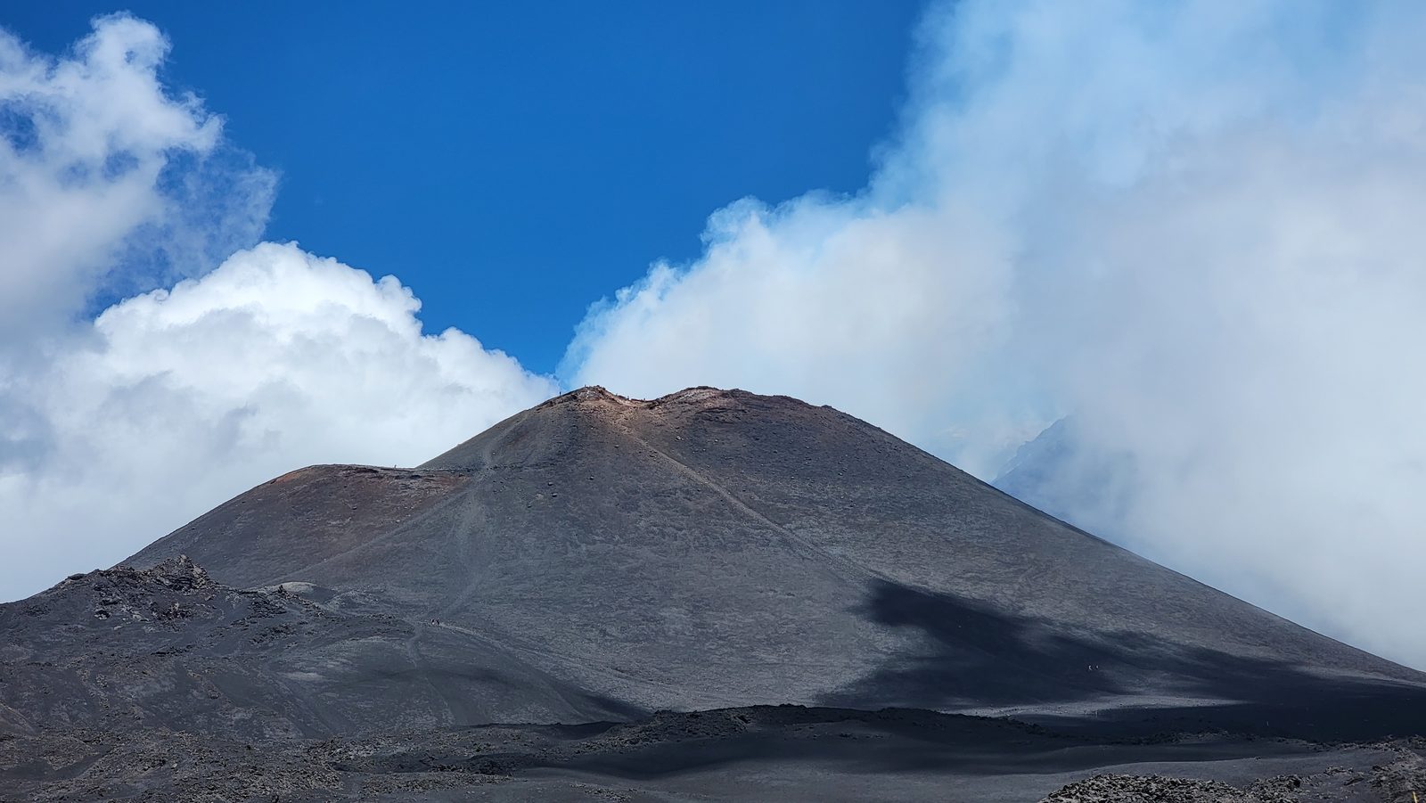 Mount Etna as the clouds broke