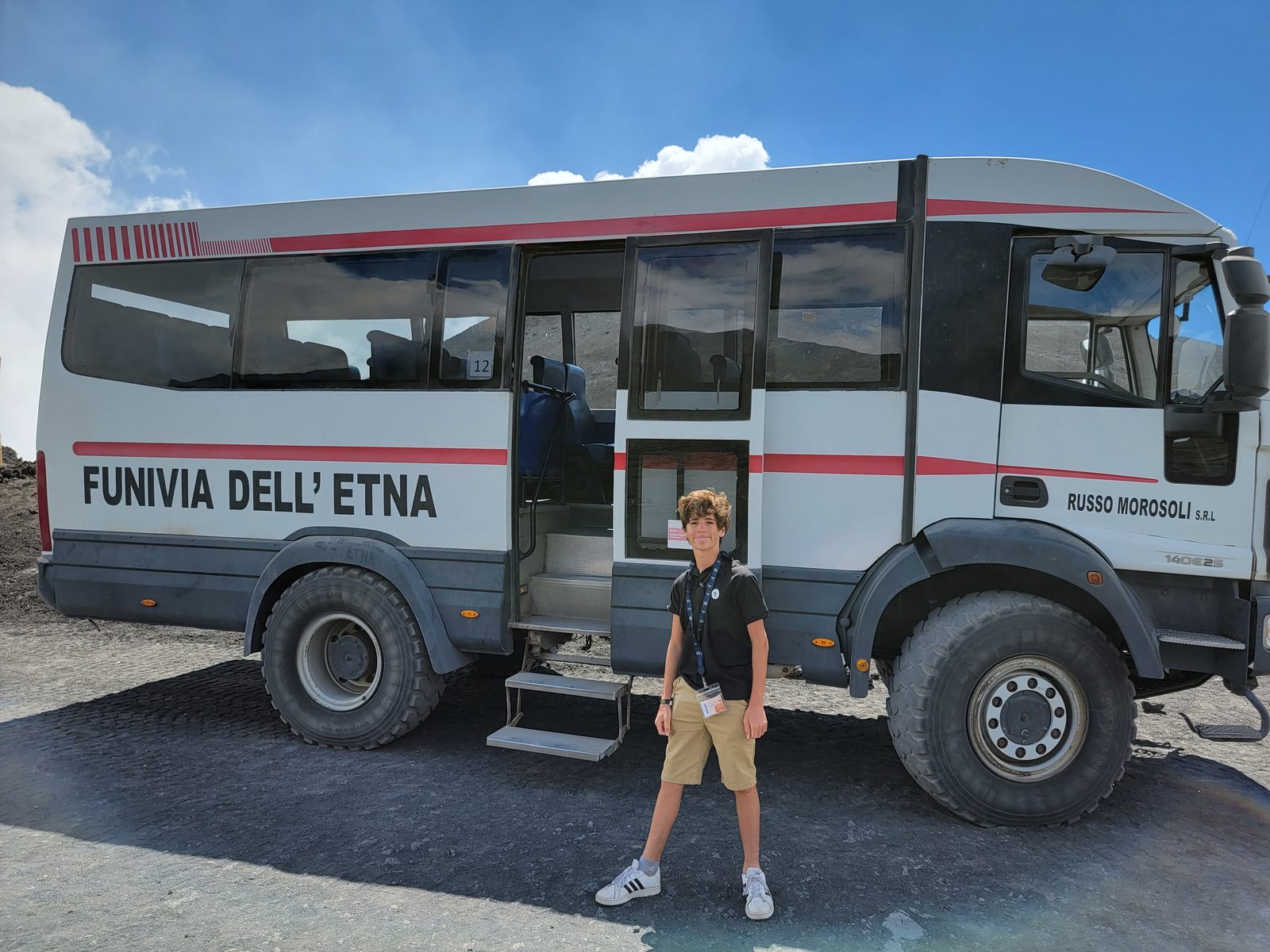 Thomas by our Funivia dell'Etna bus