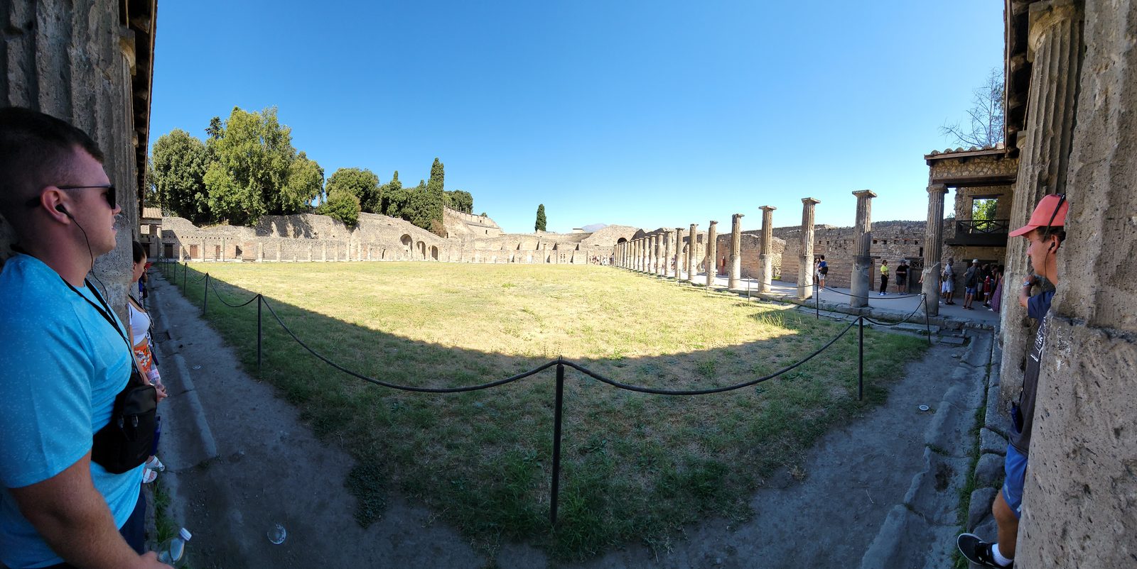 Looking out over the Pompeii forum