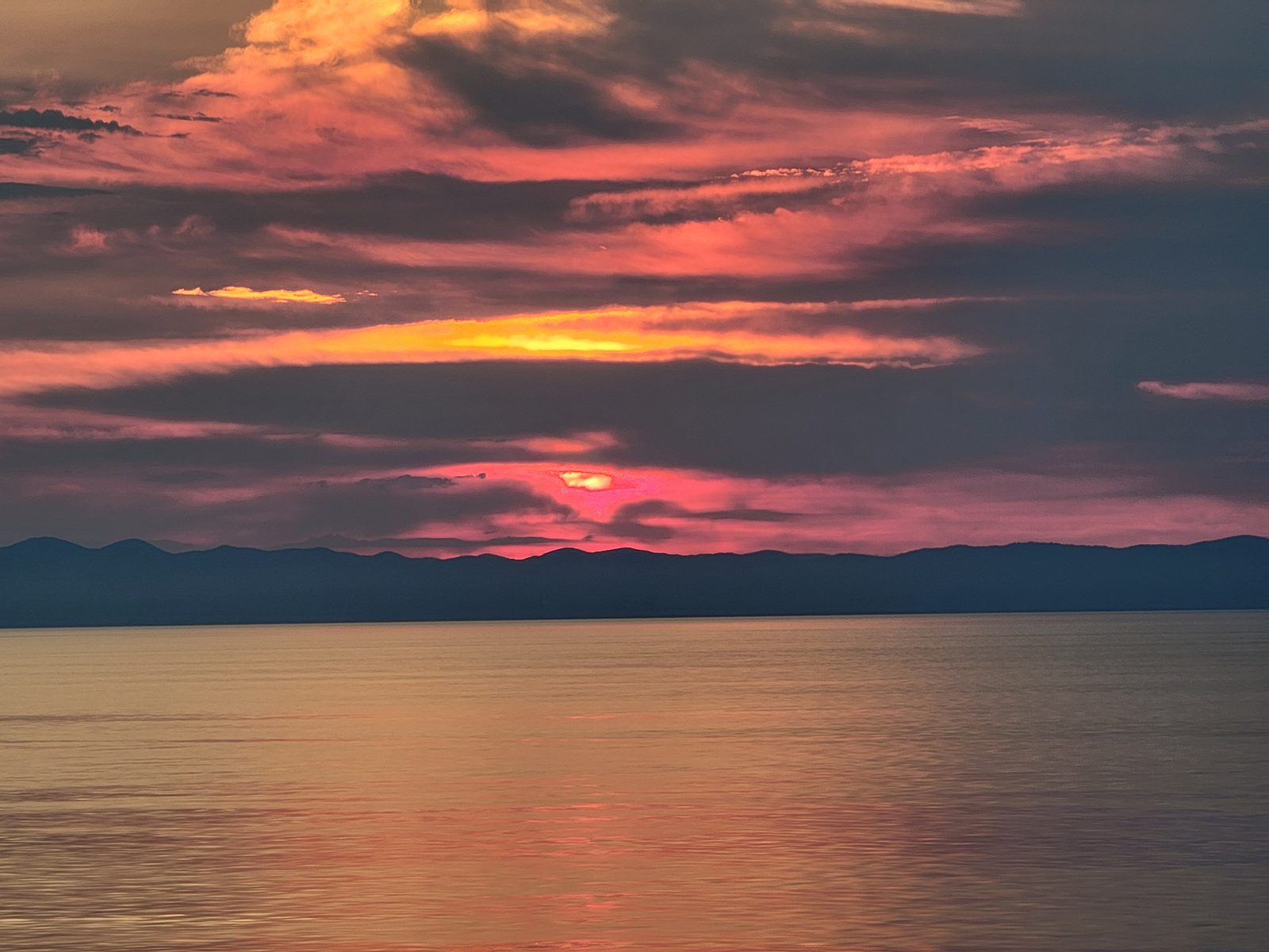 Sunrise sailing into Livorno