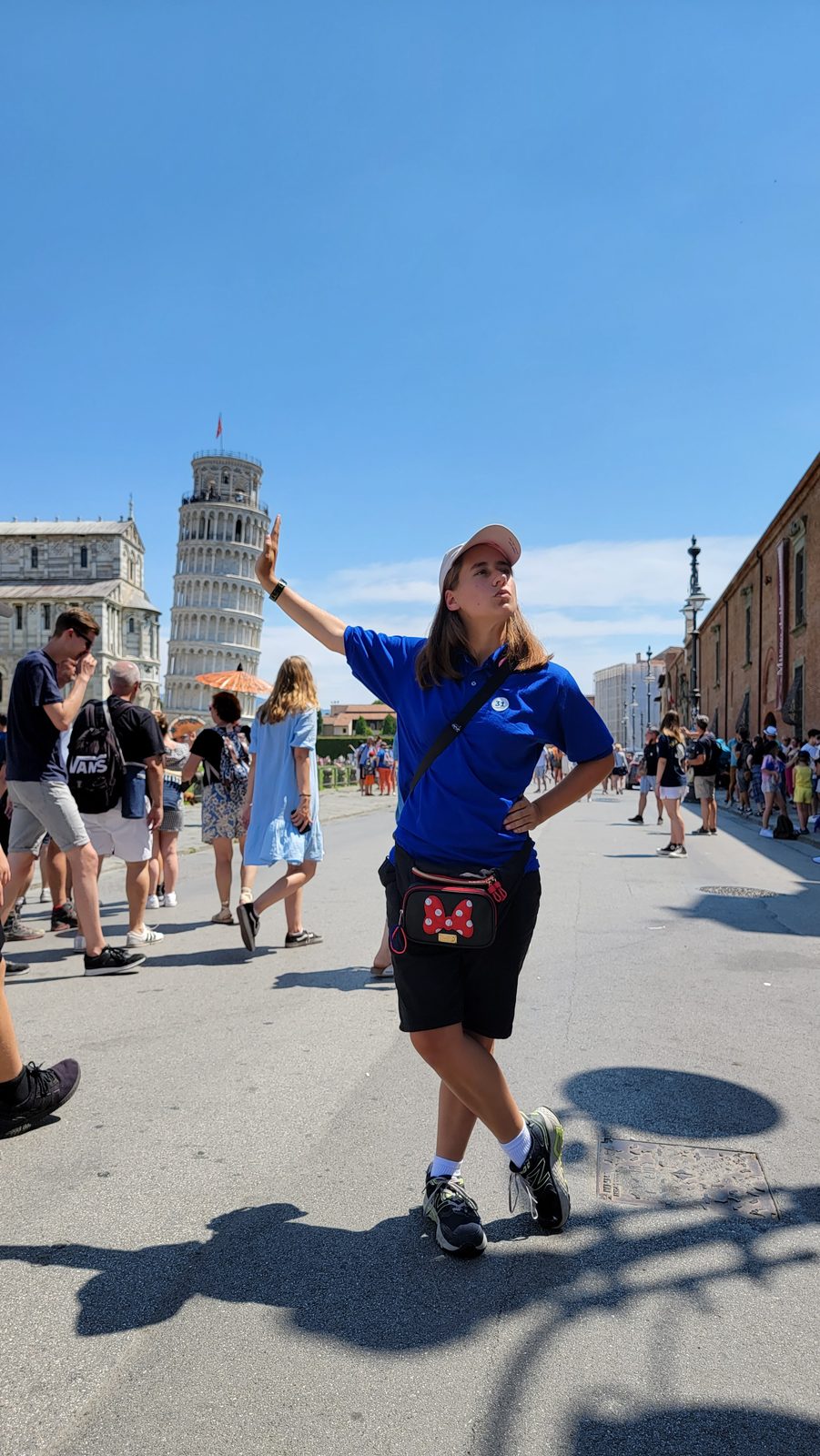 Lisa in front of the Leaning Tower