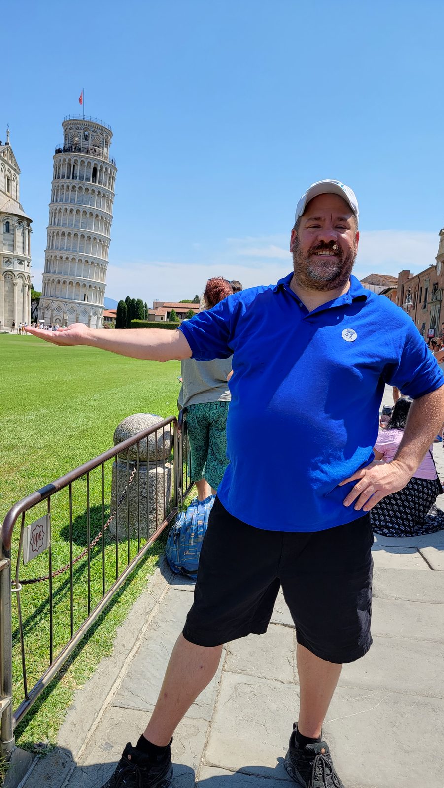 Michael with the Leaning Tower in Pisa