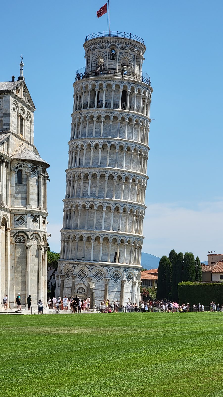 The Leaning Tower from the lawn