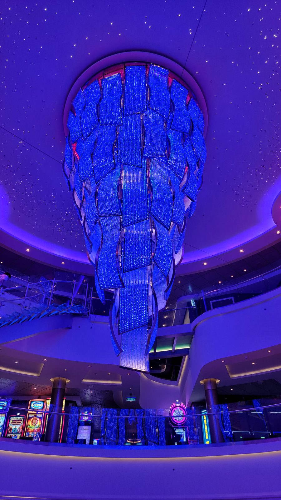 The ship's atrium on our last night