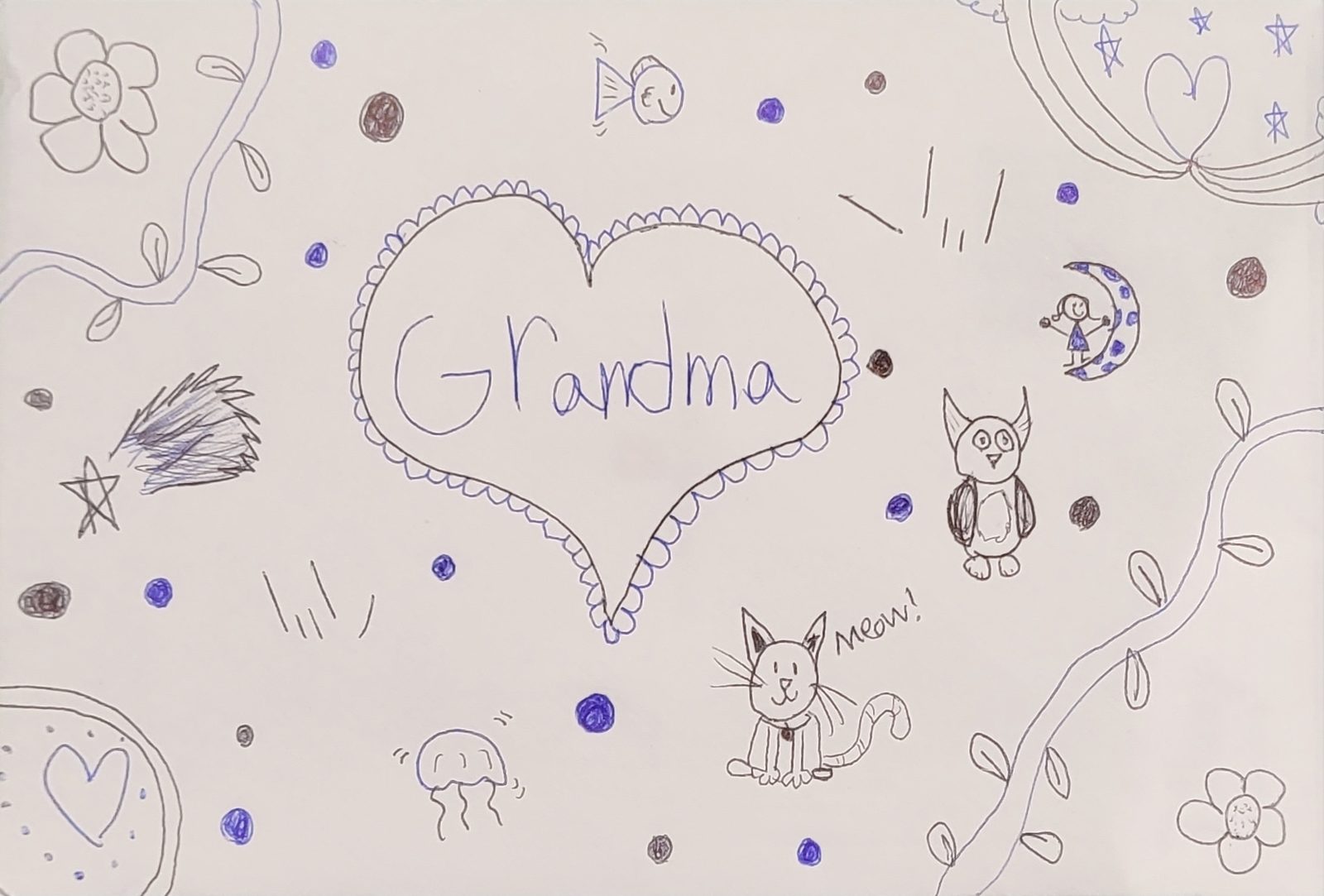 Lisa's thank-you drawing for Grandma