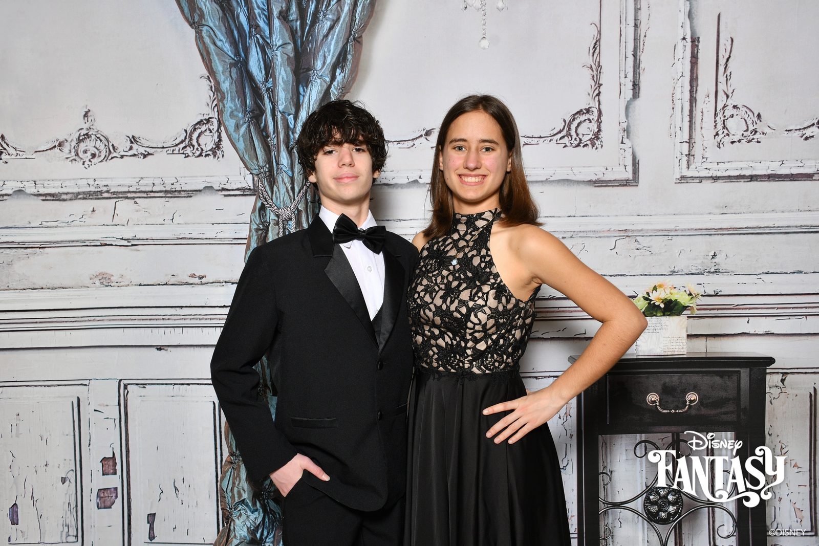 Thomas and Lisa dressed up for formal night
