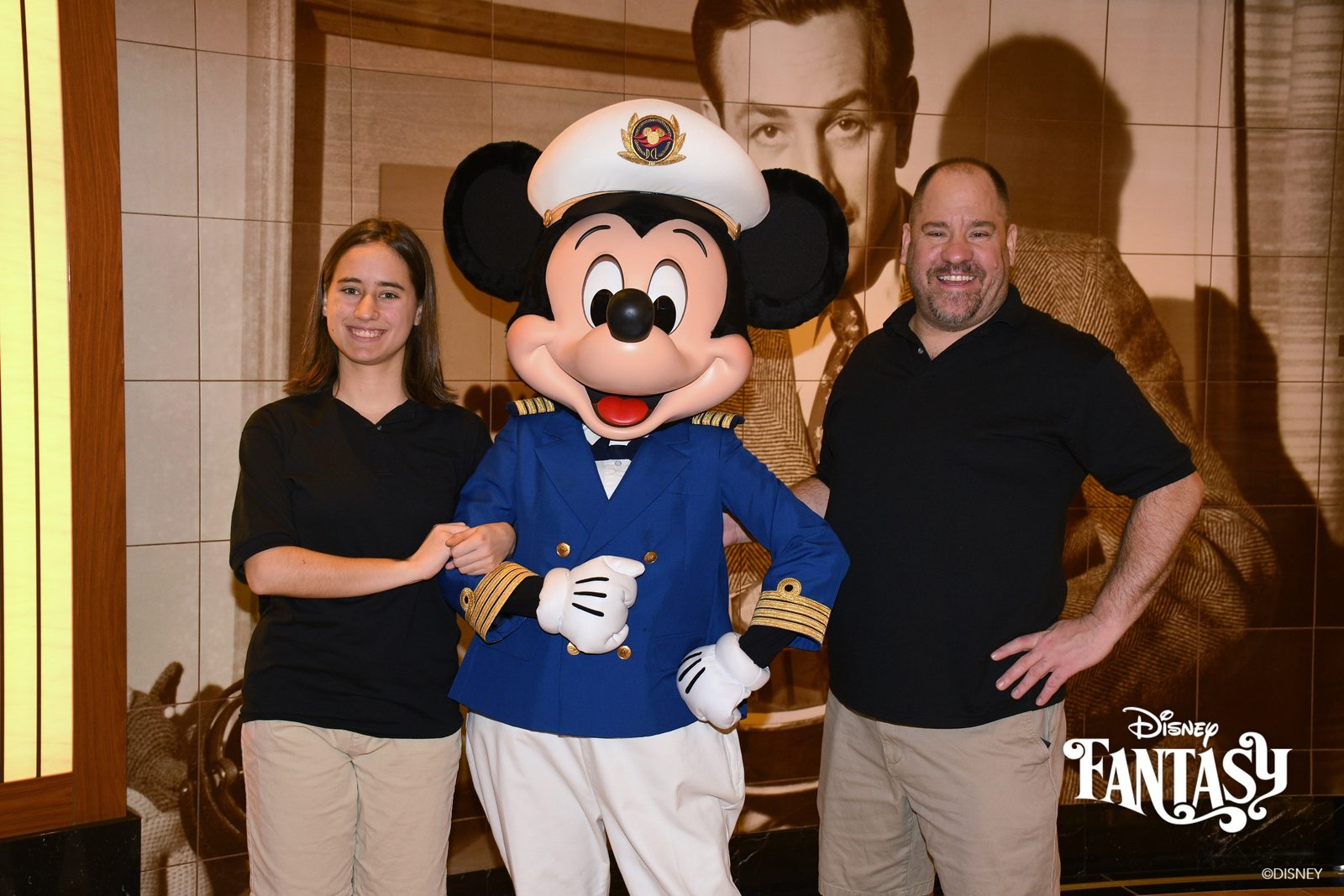 Lisa and me meeting Captain Mickey Mouse