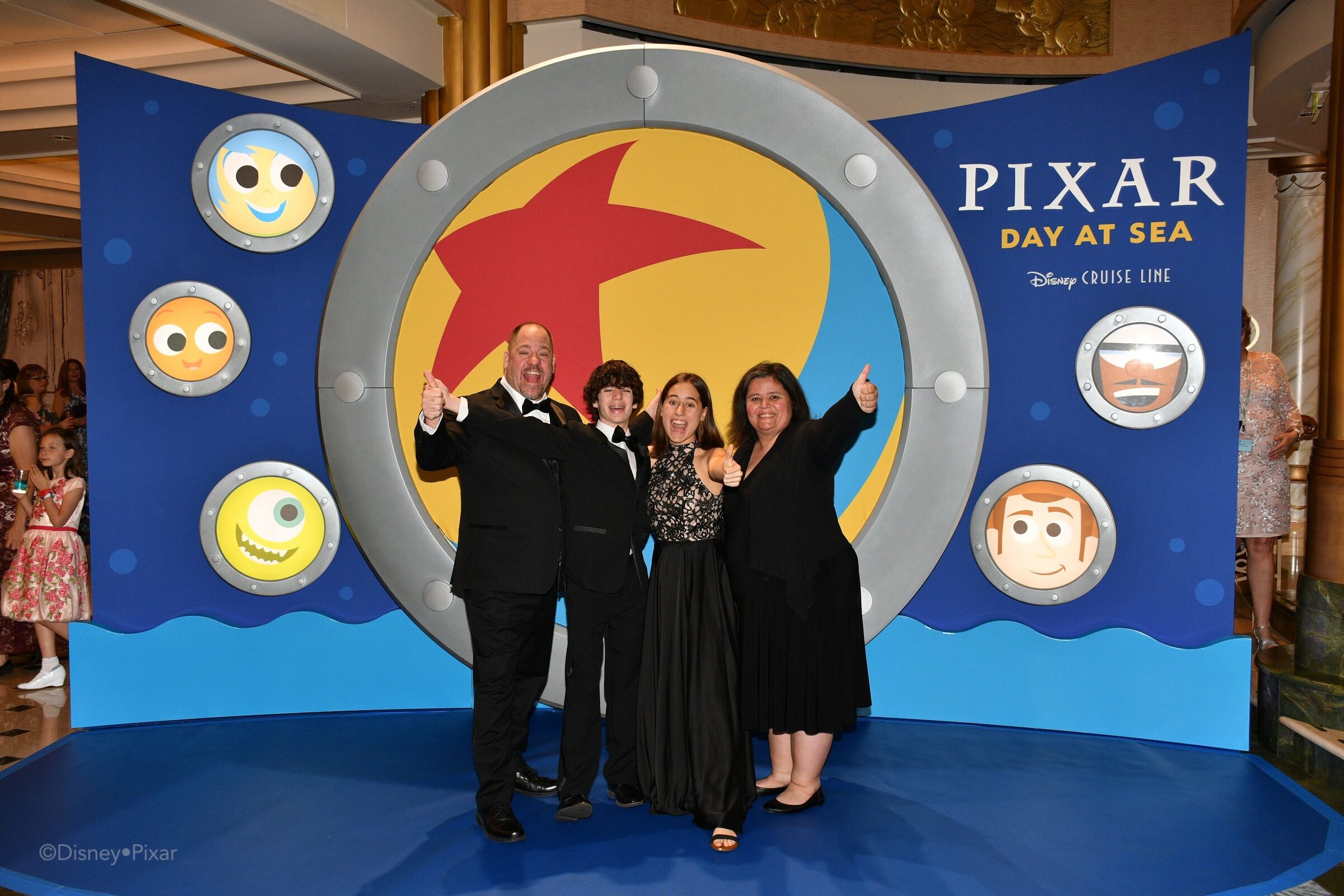 Our Pixar Day at Sea photo, thumbs up all around