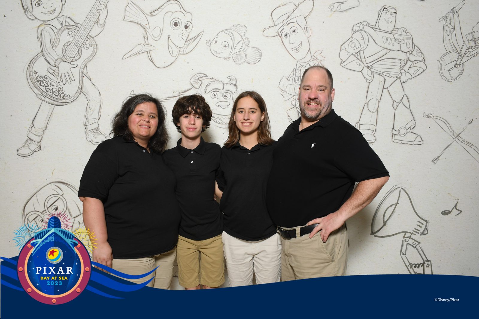Family portrait before formal night dinner
