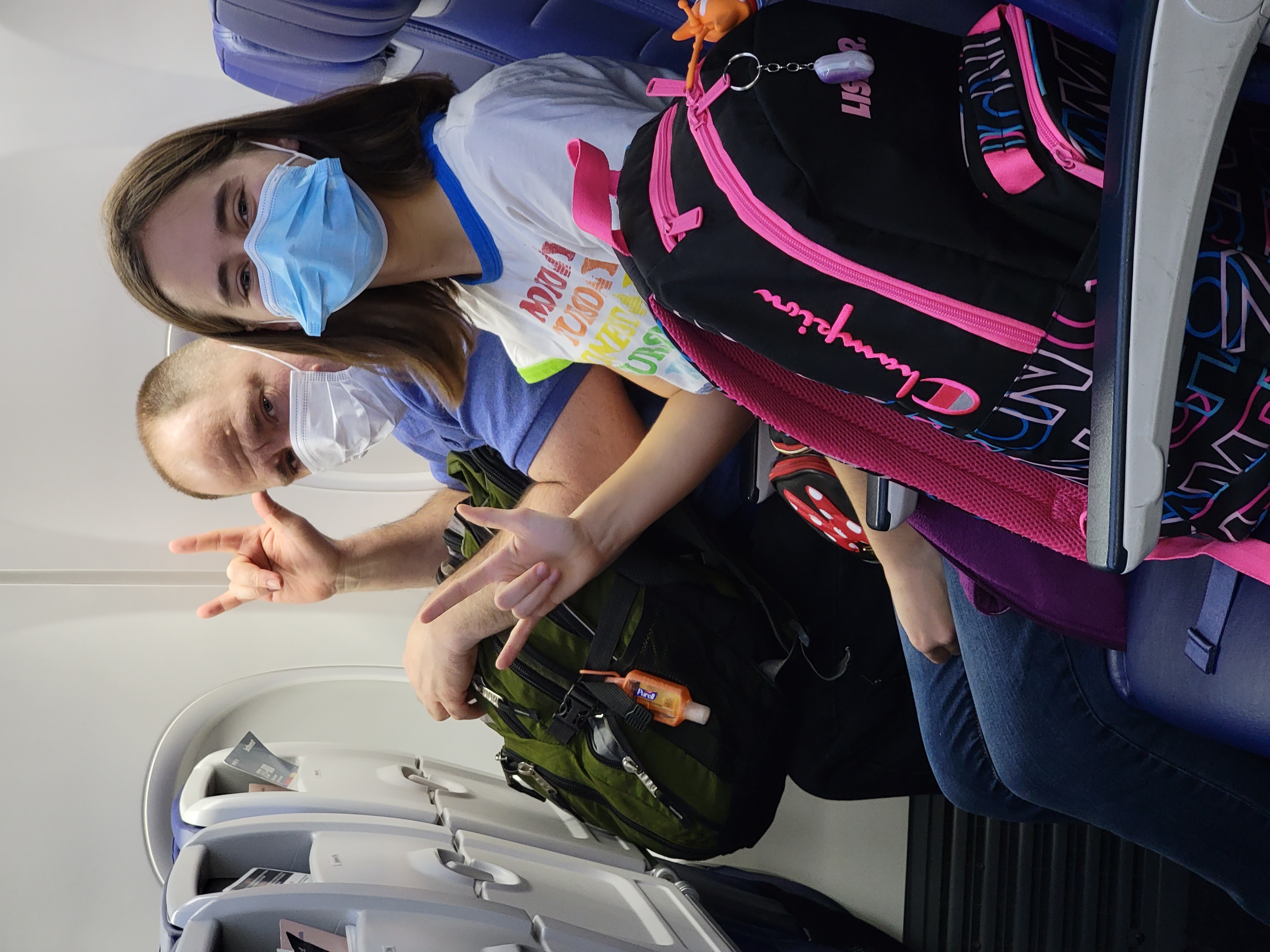 Ready for our late night flight to Orlando