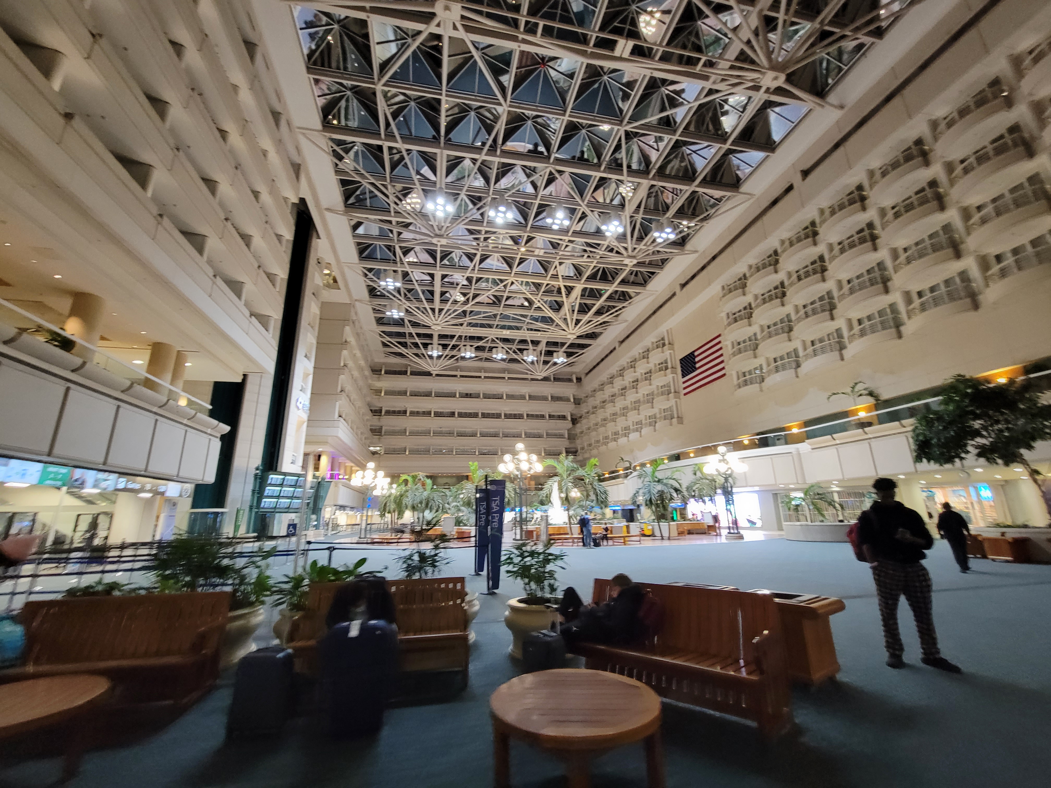 Just after midnight in the Orlando airport