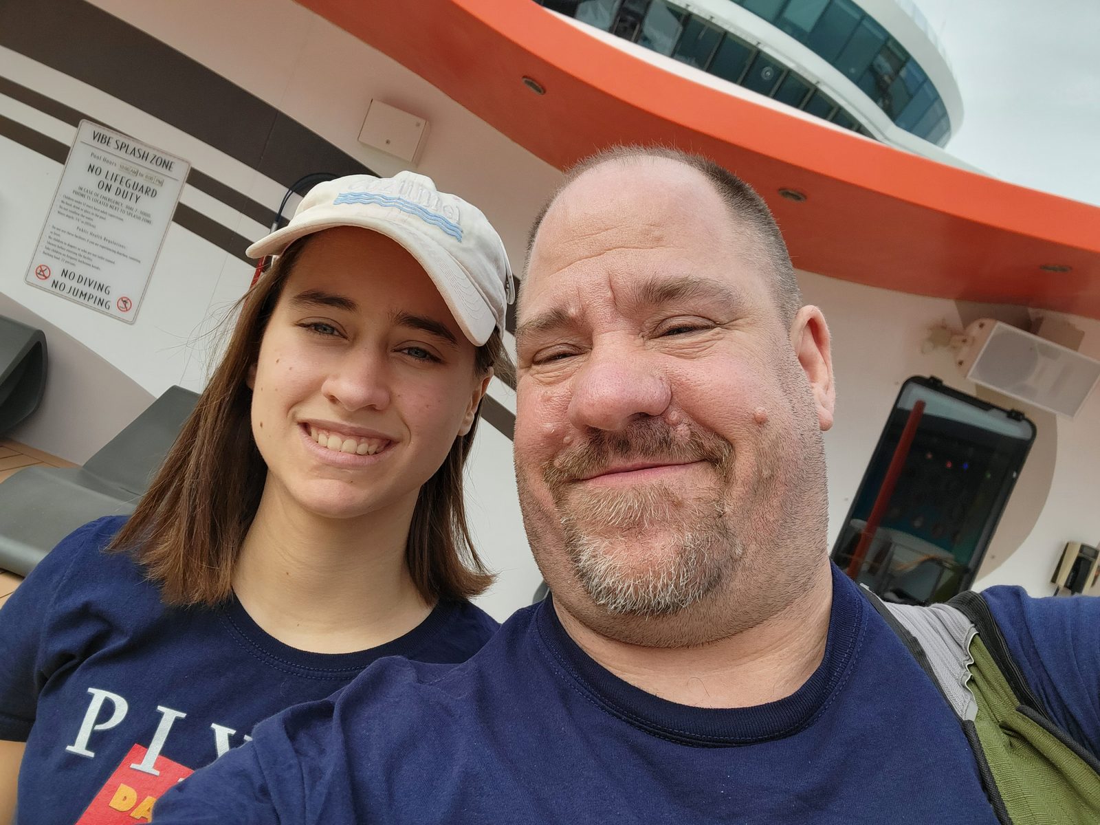 Lisa and me on deck aboard the Fantasy