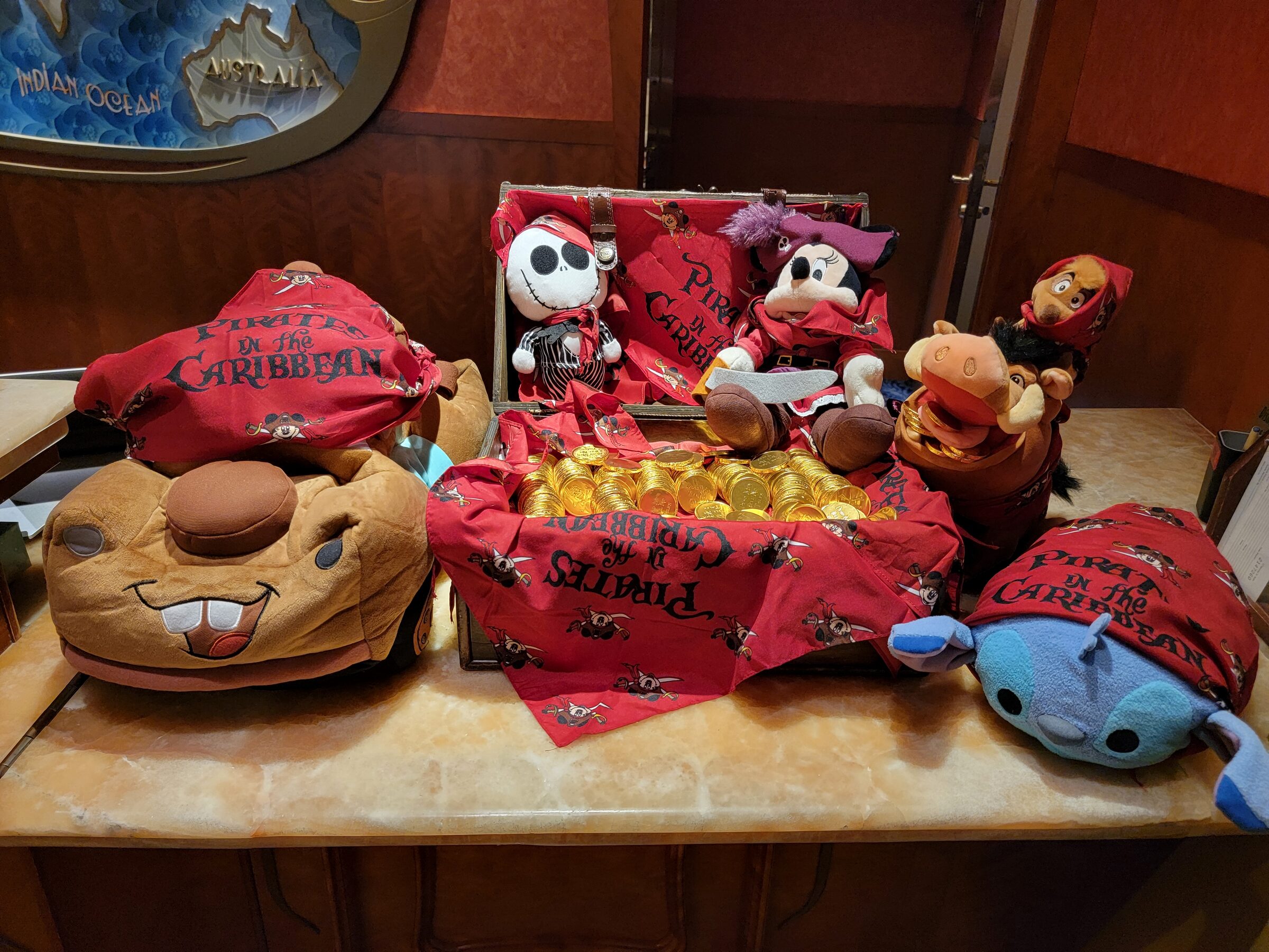 Pirate plush favors from the parade
