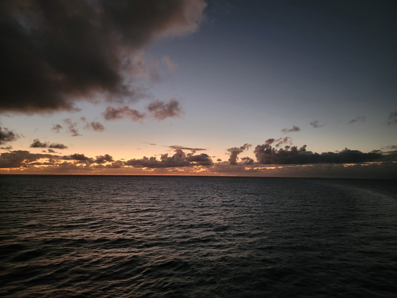 Deck 13 Aft sunrise at St. Thomas