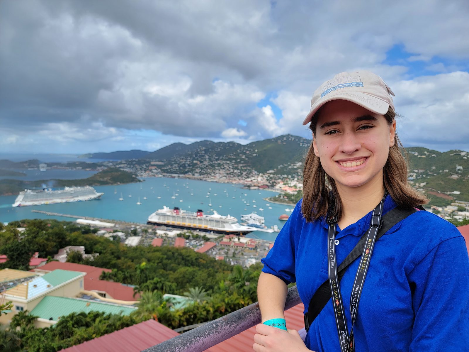 Lisa at Paradise Point above the St. Thomas harbor