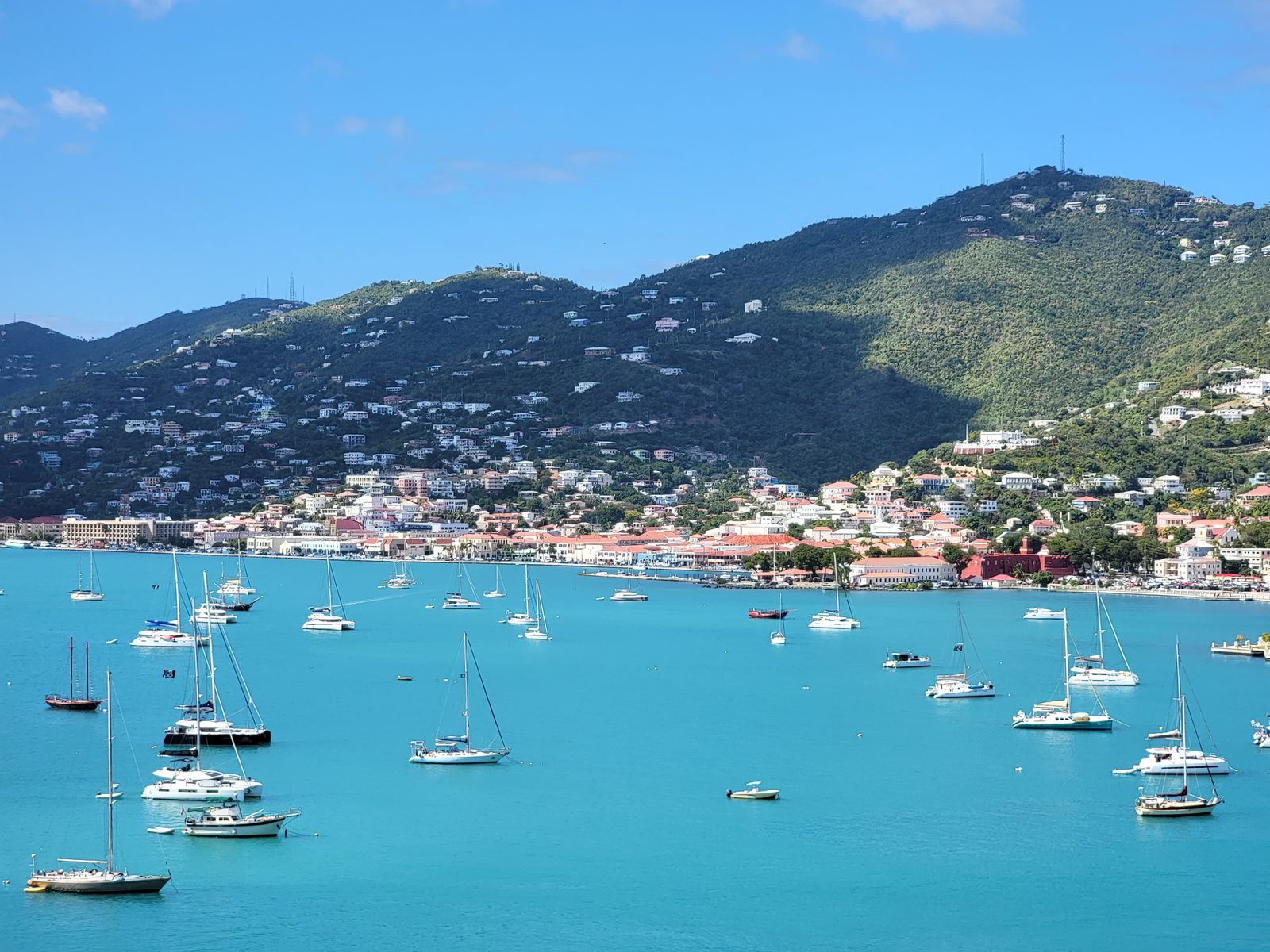 Boats in the St. Thomas harbor