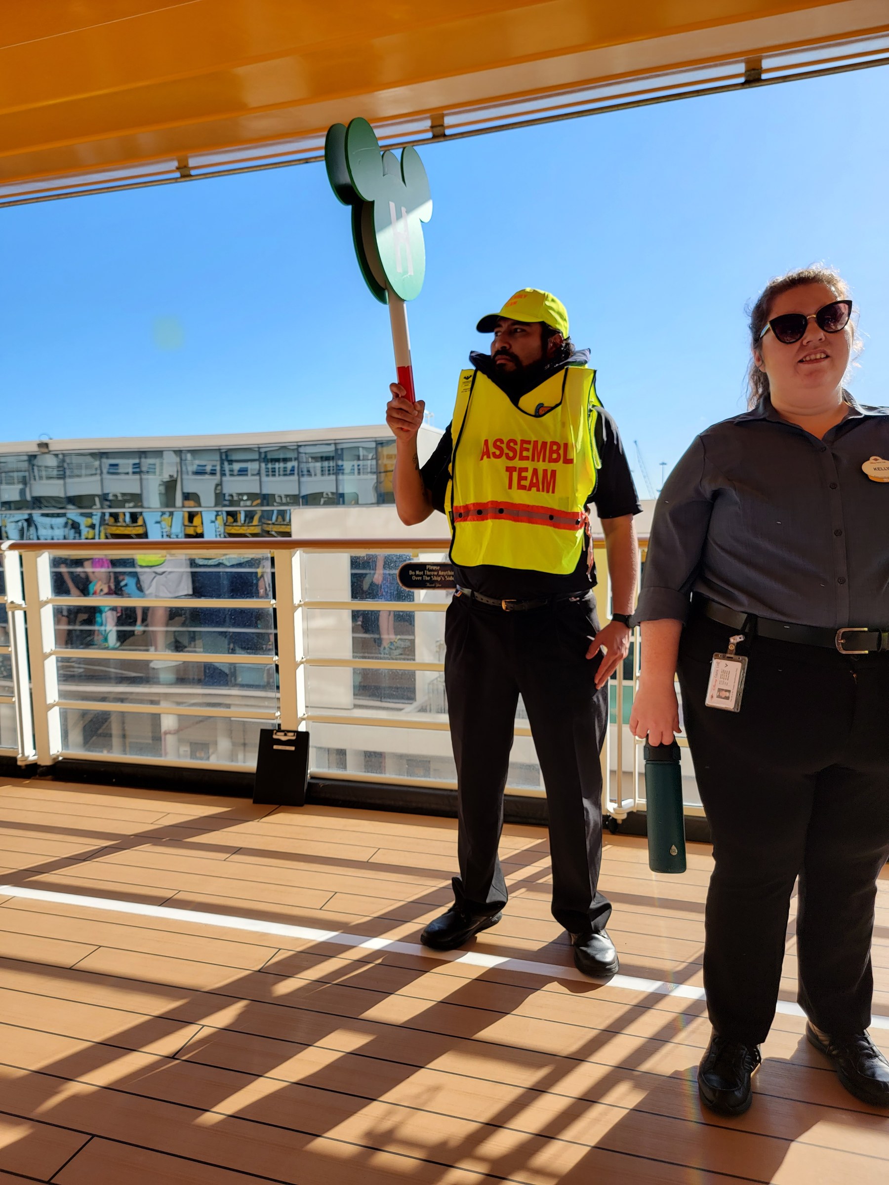 Kelly, one of our ASL interpreters, at the safety drill